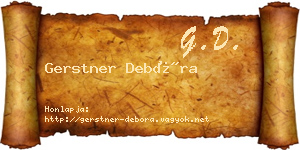 Gerstner Debóra névjegykártya